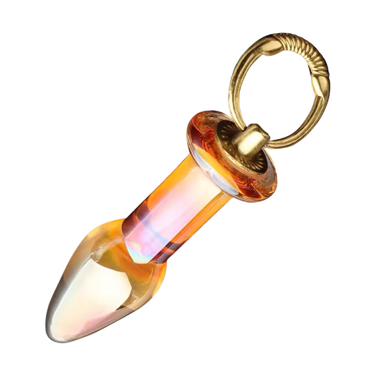 Amber Glass Butt Plug - Classic