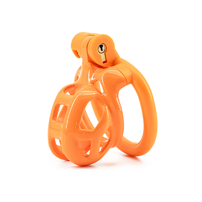 Cobra Orange Chastity Cage - Nub