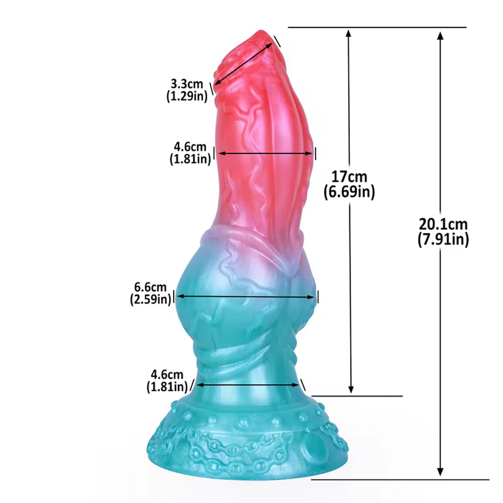 Curved Canine Knot Dildo