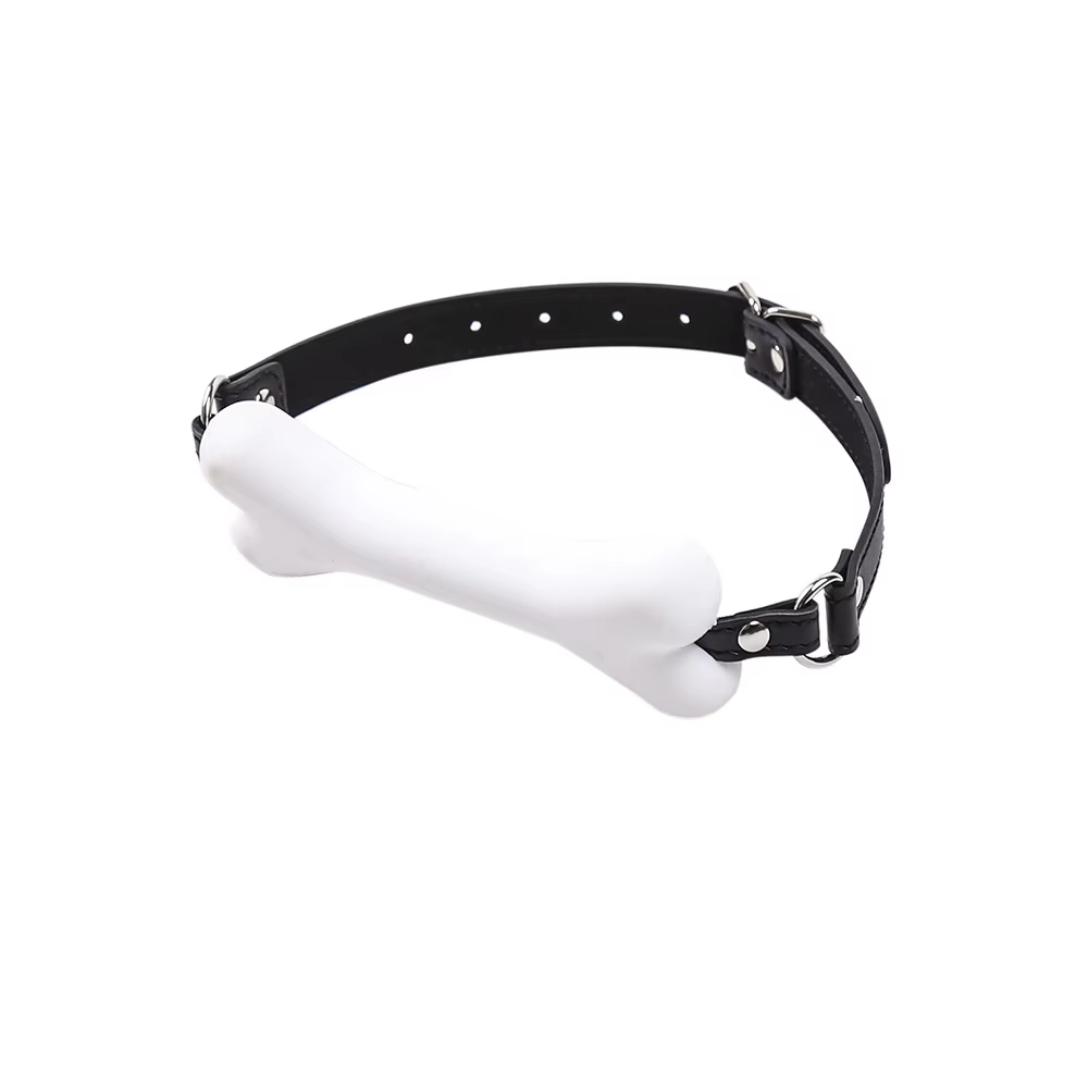 Dog Treat Bone Gag - White