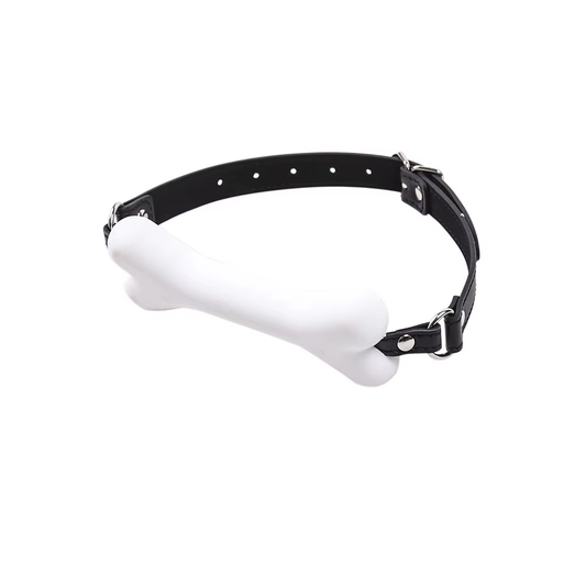 Dog Treat Bone Gag - White