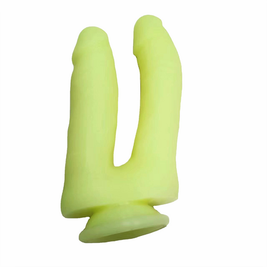 Double Penetration Dildo - Neon Green