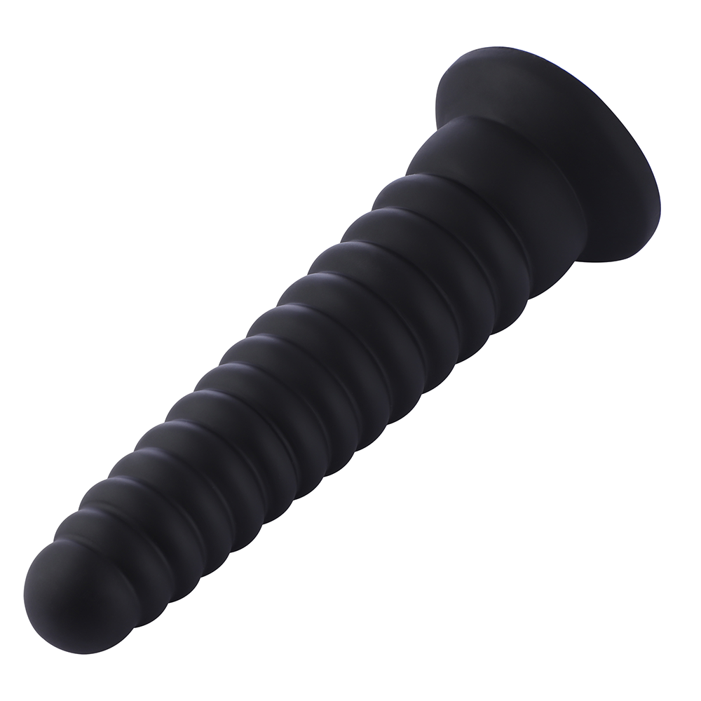 Hismith Big Black 9 Inch Dildo - Ribbed