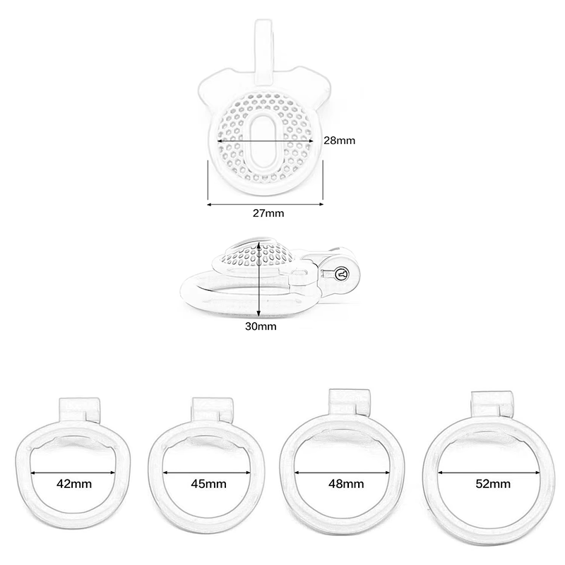 Honeycomb Clear Chastity Cage - Micro