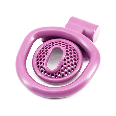 Honeycomb Purple Chastity Cage - Inverted