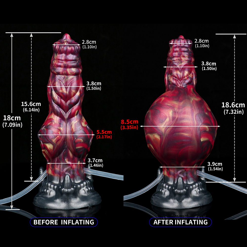 Inflatable Squirting Flamegorger Dildo
