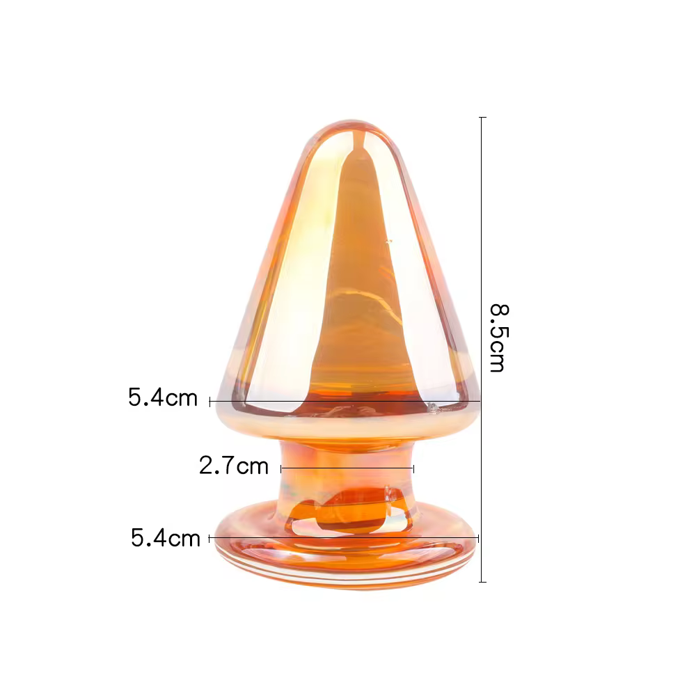 Looking-Glass Crystal Butt Plug - Amber
