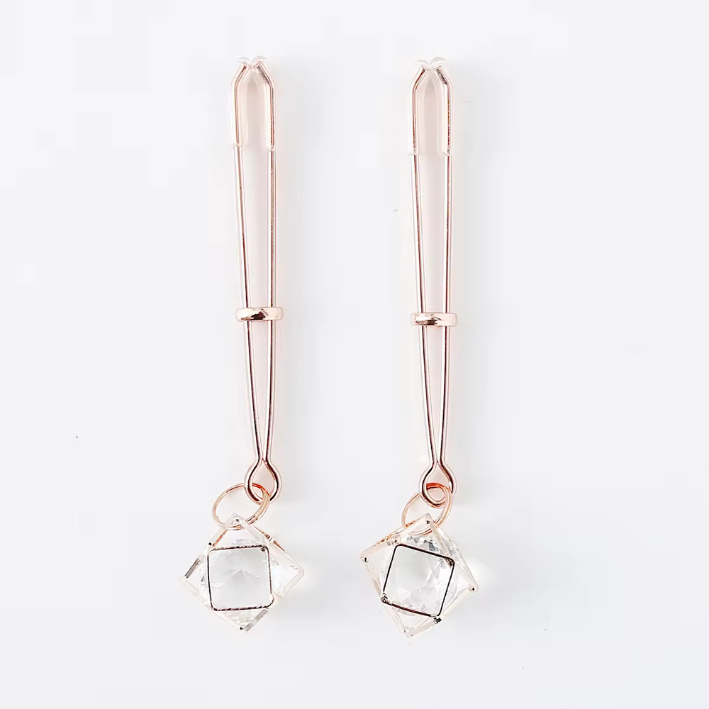 Ornamental Nipple Clamps - Rose Gold