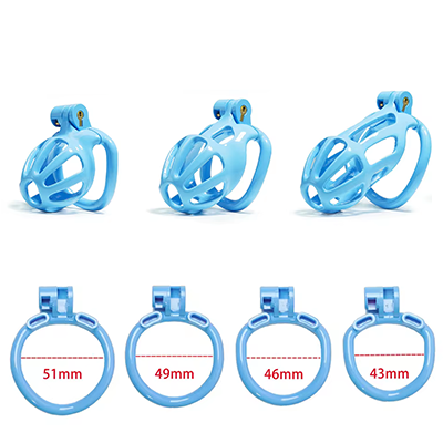 Python Blue Chastity Cage - Small