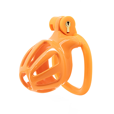 Python Orange Chastity Cage - Nano