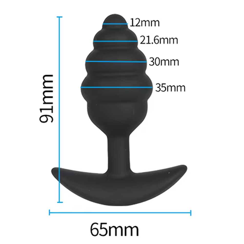 Rippled Silicone Butt Plug