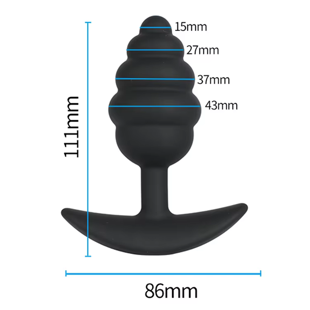 Rippled Silicone Butt Plug