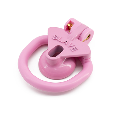 "Slave" Inverted Chastity Cage - Pink