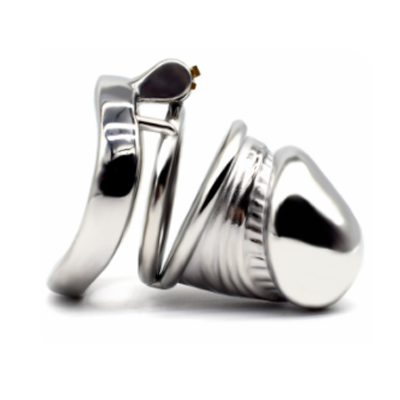 Bionic Steel Chastity Cage - Silver