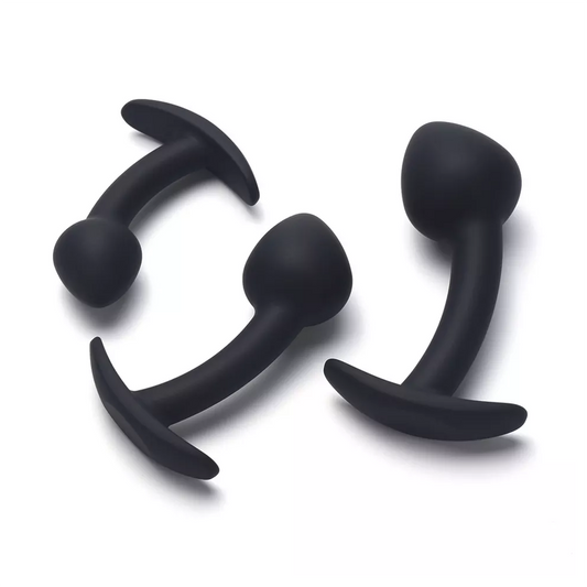 Black Silicone Butt Plug