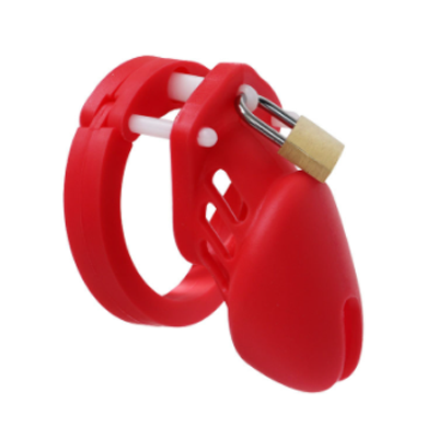 Classic Silicone Chastity Cage - Crimson Red