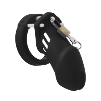 Classic Silicone Chastity Cage - Jet Black