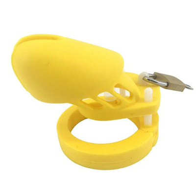 Classic Silicone Chastity Cage - Lemon Yellow
