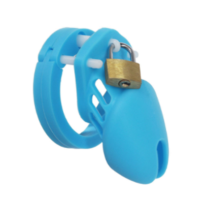 Classic Silicone Chastity Cage - Sky Blue