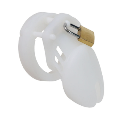 Classic Silicone Chastity Cage - Snow White