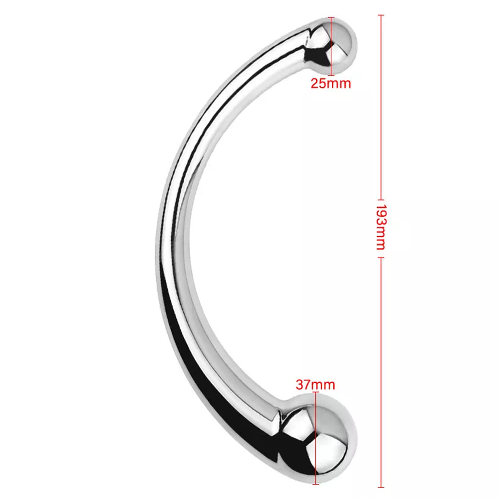 Curved Stainless Steel Butt Plug