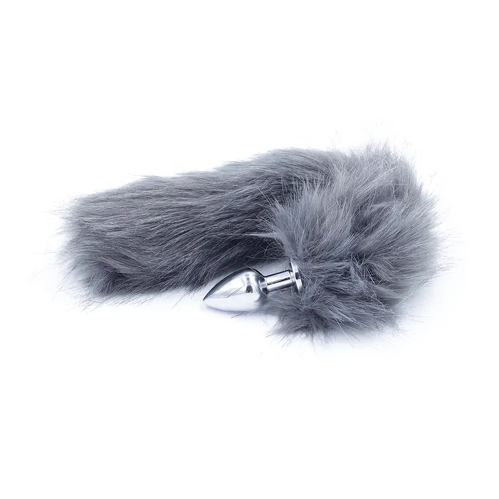 Fox Tail Butt Plug - Grey