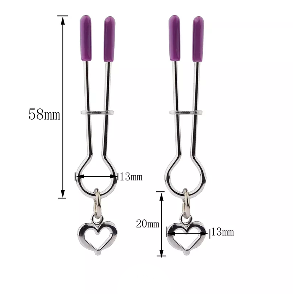 Mini Love Heart Nipple Clamps