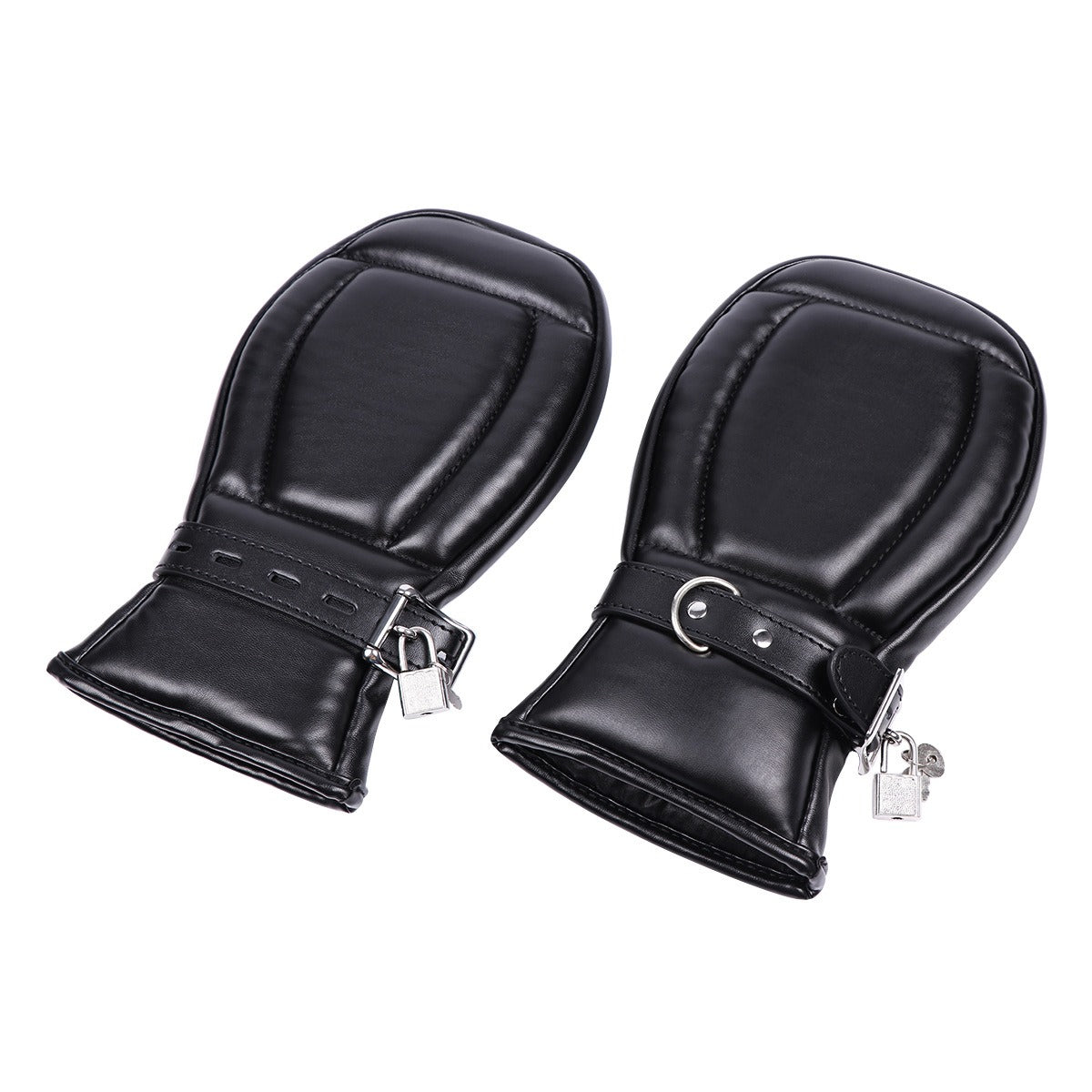 Padded Restraint Pup Mitts - Black