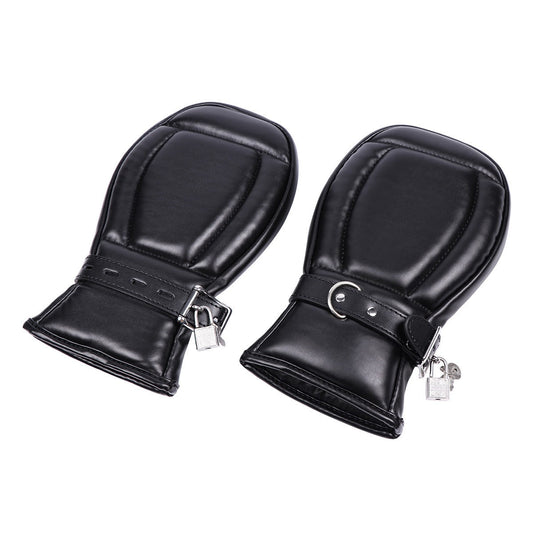 Padded Restraint Pup Mitts - Black