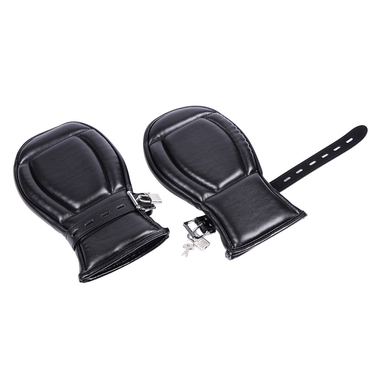 Padded Restraint Pup Mitts - Black