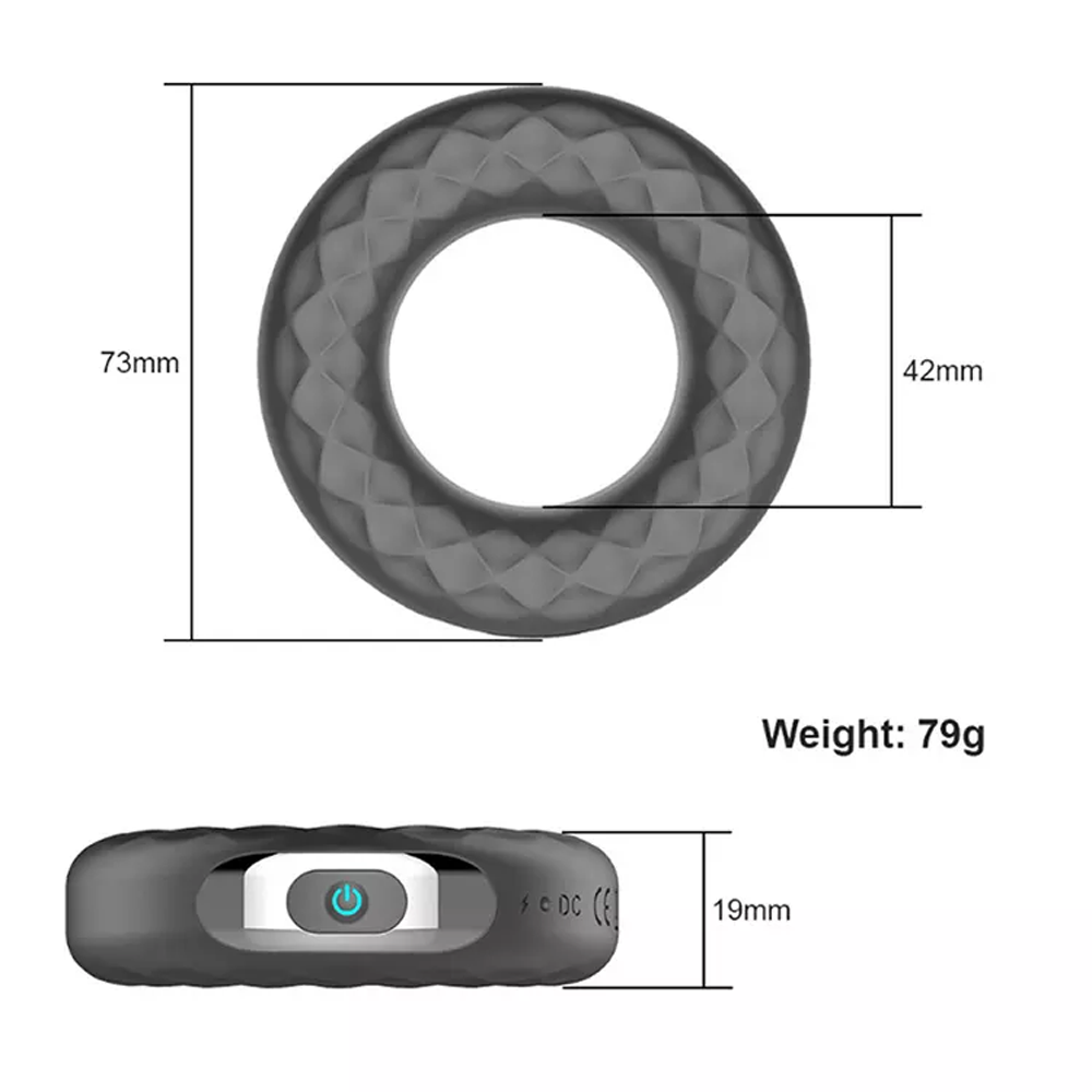 Vibrating Silicone Cock Ring