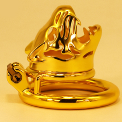 Steel Tiger Chastity Cage - Gold