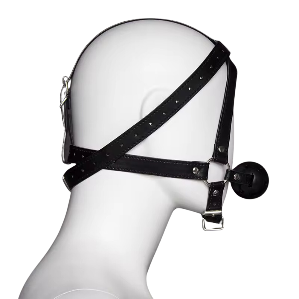 Ball Gag Gimp Bridle - Black