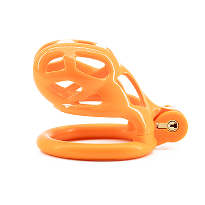 Orange Cobra Chastity Cage - Small