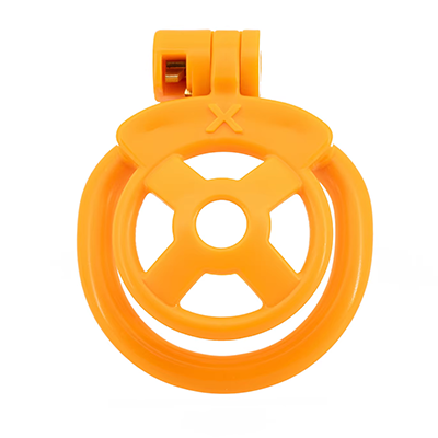 Denial Flat Chastity Cage - Orange