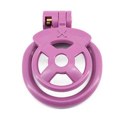 Denial Flat Chastity Cage - Purple