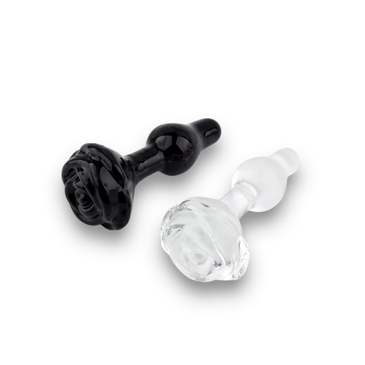 Glass Rose Butt Plug
