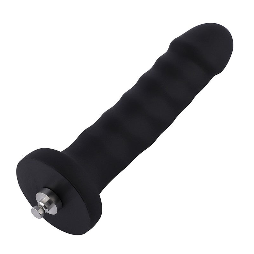 Hismith Black 6 Inch Dildo - Ribbed