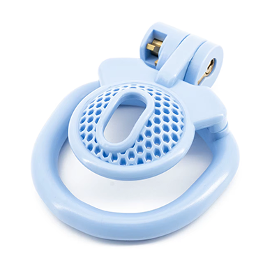 Honeycomb Blue Chastity Cage - Micro