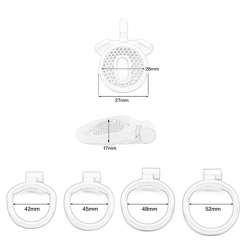 Honeycomb Pink Chastity Cage - Inverted