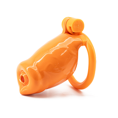 Omega Orange Chastity Cage - Small