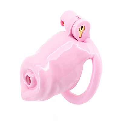 Omega Pink Chastity Cage - Small