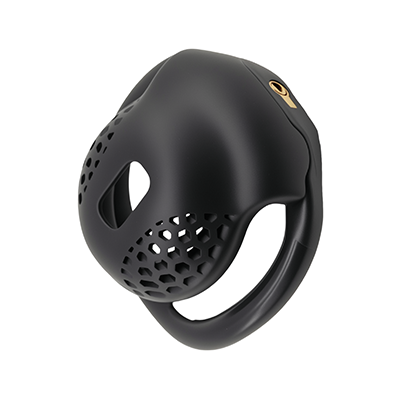 Partial Honeycomb Black Chastity Cage - Micro