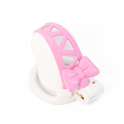 Pink Bow Chastity Cage