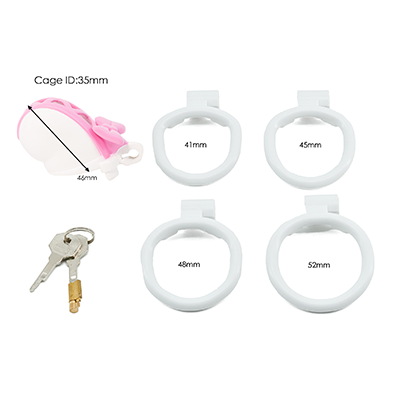 Pink Bow Chastity Cage