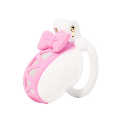 Pink Bow Chastity Cage