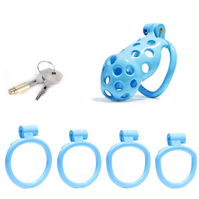 Portal Blue Chastity Cage - Standard