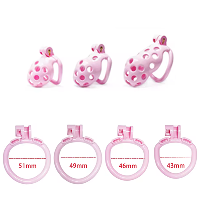 Portal Pink Chastity Cage - Nano