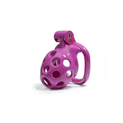 Purple Bubbles Chastity Cage - Nub