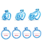 Python Blue Chastity Cage - Standard
